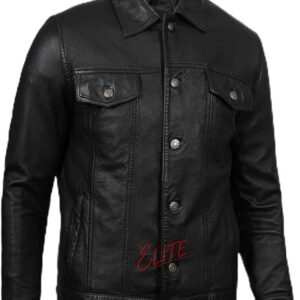 Fernado Trucker Leather Jacket in bulk wholesale
