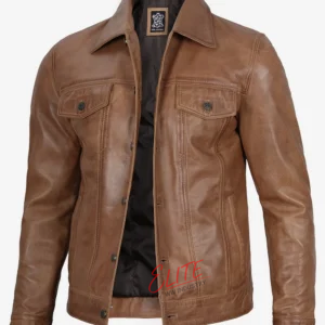 Best Supplier of Camel Leather Jacket Men's